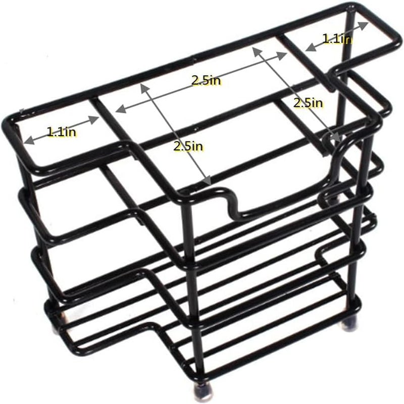 Wbbog Stainless Steel Toothbrush and Toothpaste Holder for Bathroom - 3-Slot Organizer with Modern Black Design, Space-Saving and Hygienic Bathroom Storage for Countertop or Shower (Medium) - Image 4